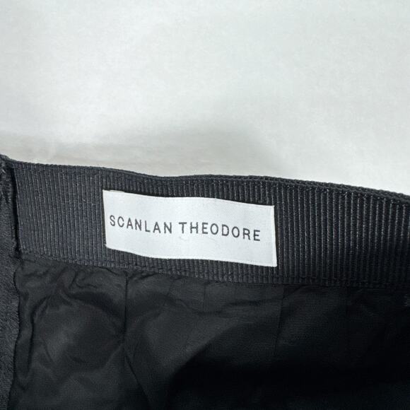 Scanlan Theodore Pleated Skirt Women US 2‎ AUS 6 Burgundy Blue Check Wool Blend - Picture 3 of 6